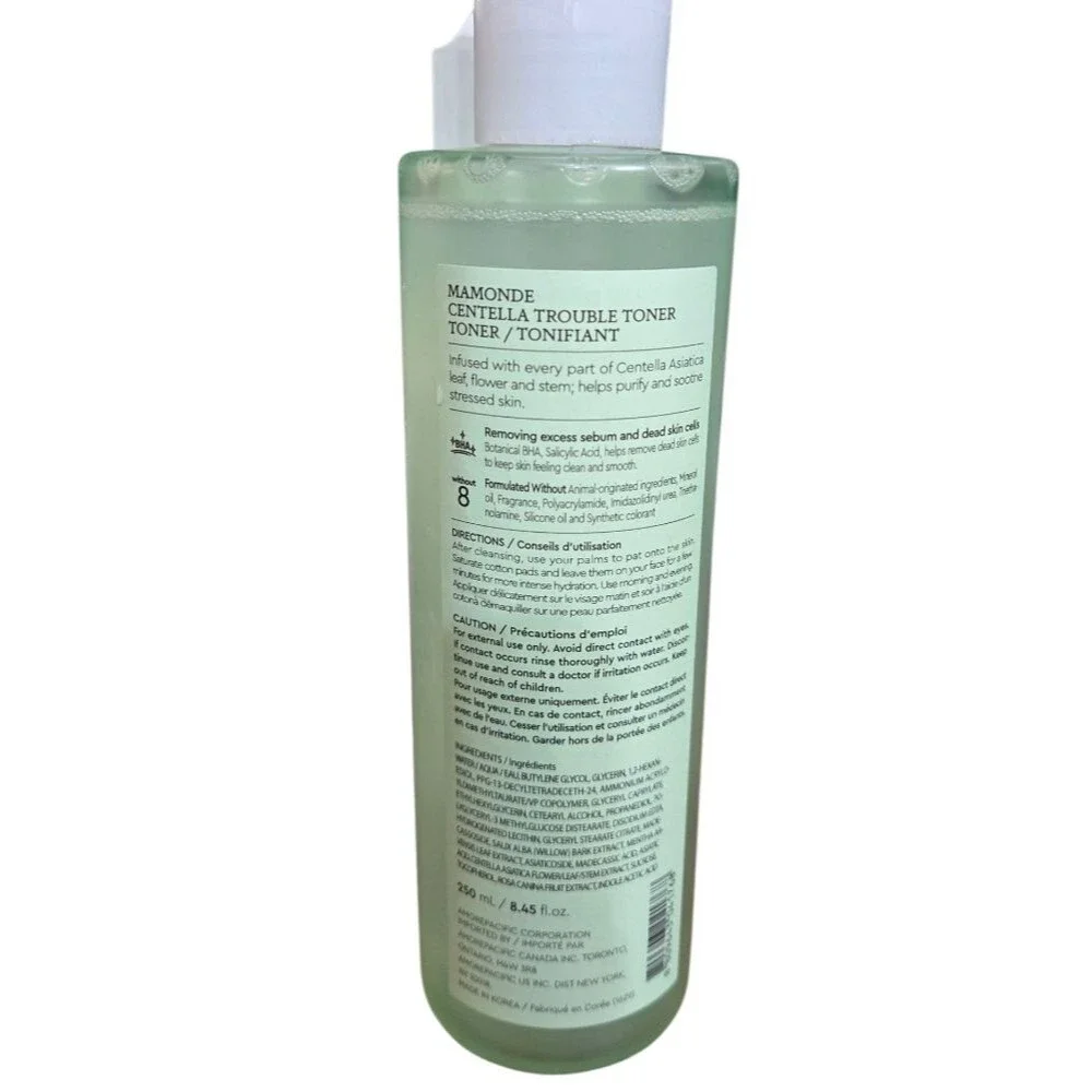 NWT Seal Mamonde Centella Trouble Toner  Toner Skincare 250ml